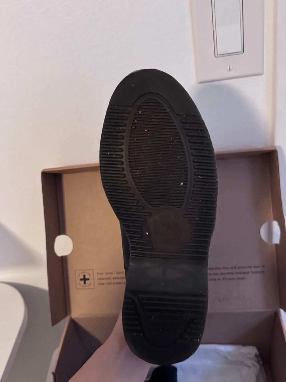 Dr. Martens Black Flora Polished Smooth Chelsea Boot Box